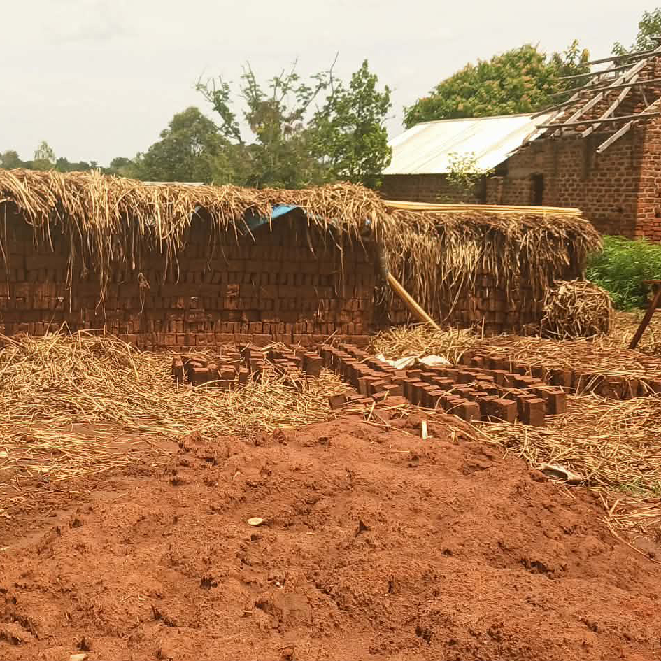 Bricks drying for the brick-making project at Elahiston